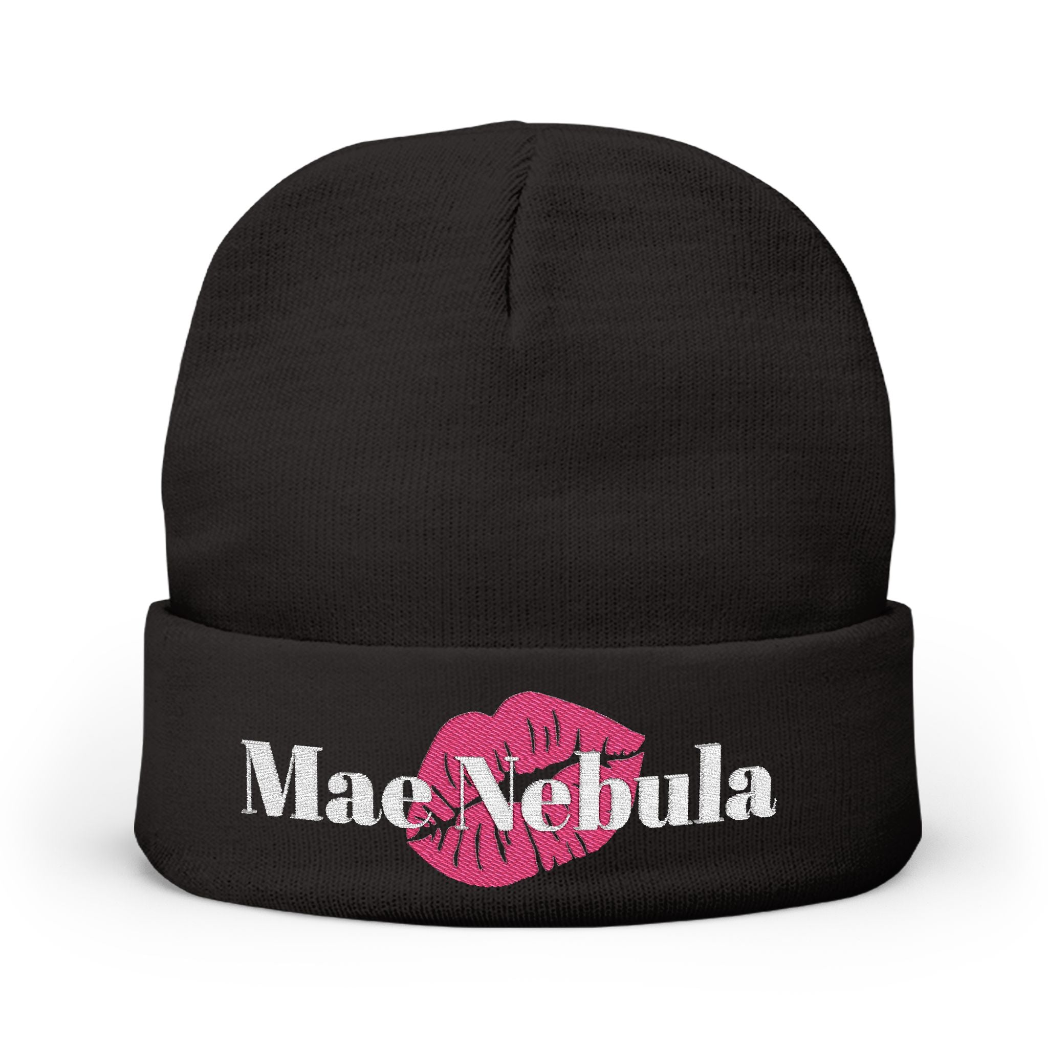 Embroidered Knit Beanie - Mae Nebula Kiss