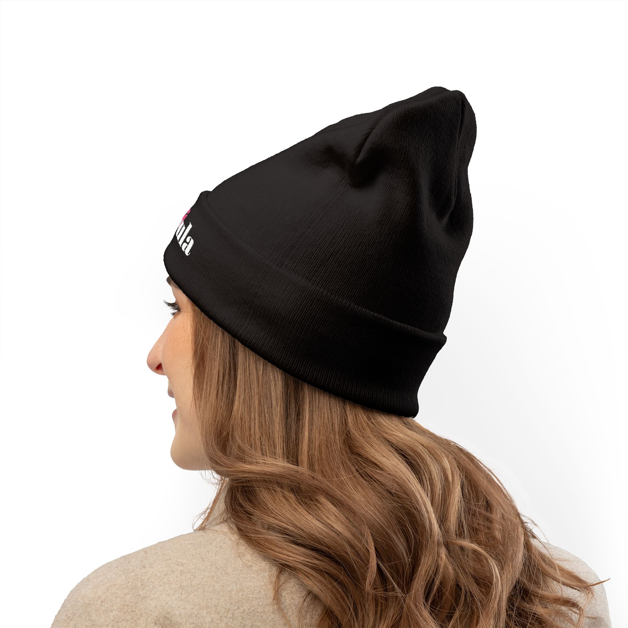 Embroidered Knit Beanie - Mae Nebula Kiss