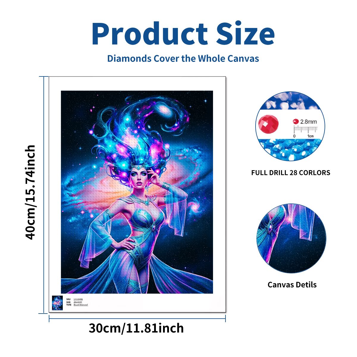 DIY Diamond Painting no Frame "Cosmic Enchantress"